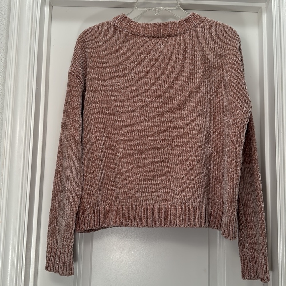 Women’s Aerie Pink Chenille Sweater, size Small - Picture 4 of 7